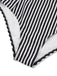 Set Tankini Nero Anni '50 a Righe con Scollo all'americana
