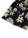 Black fabric with beige floral pattern