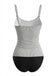 Set Tankini a Righe Spalline Sottili Nero Anni '50 3