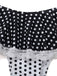 Set Bikini Nero a Pois in Pizzo Halter Anni '60 7