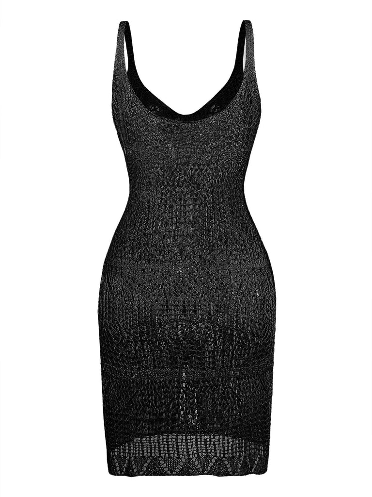 Copricostume Hollow U-Neck Side con Spacco Anni '80 9