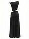 2PCS Anni '30 Top a Spalle Scoperte e Gonna Lunga Arricciata