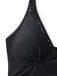 Costume Intero Nero in Pizzo con Scollo a V Ruched Anni '50 4