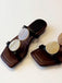 Sandali Bassi Vintage in Paglia con Fiocco