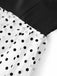 [Prevendita] Abito in Chiffon a Pois con Volant a Balze Nero & Bianco Anni '40