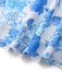 [Pre-Vendita] Abito Lungo Floreale con Cut-Out e Spalline a Volant Blu Anni '50 6