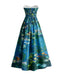 [Prevendita] Abito Azzurro Baby Anni '50 Mandorlo in Fiore Scollo a Cuore Senza Spalline 5