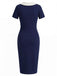 [Pre-Sale] Blue 1970s Knit Peter Pan Collar Dress 4