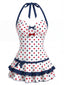 [Prevendita] Costumi Anni '40 con Gonna a Pois con Fiocco e Volant