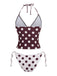 Brown-1940s-Polka-Dot-Halter-Tankini-Set-back-view