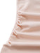 Close-up of light pink ribbed fabric on a white background