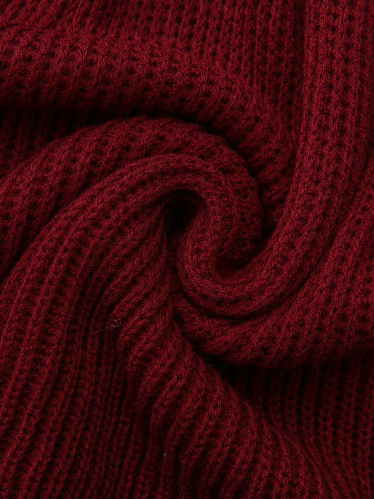 Abito in maglia con maniche a lanterna anni '40