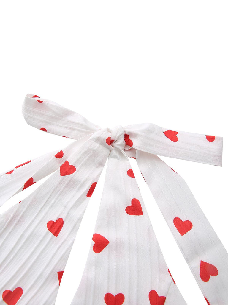 Abito cuore con scollo a V e schiena scoperta rosso anni '30