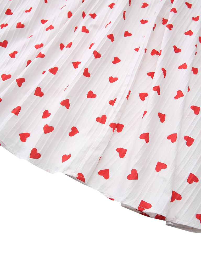 Abito cuore con scollo a V e schiena scoperta rosso anni '30