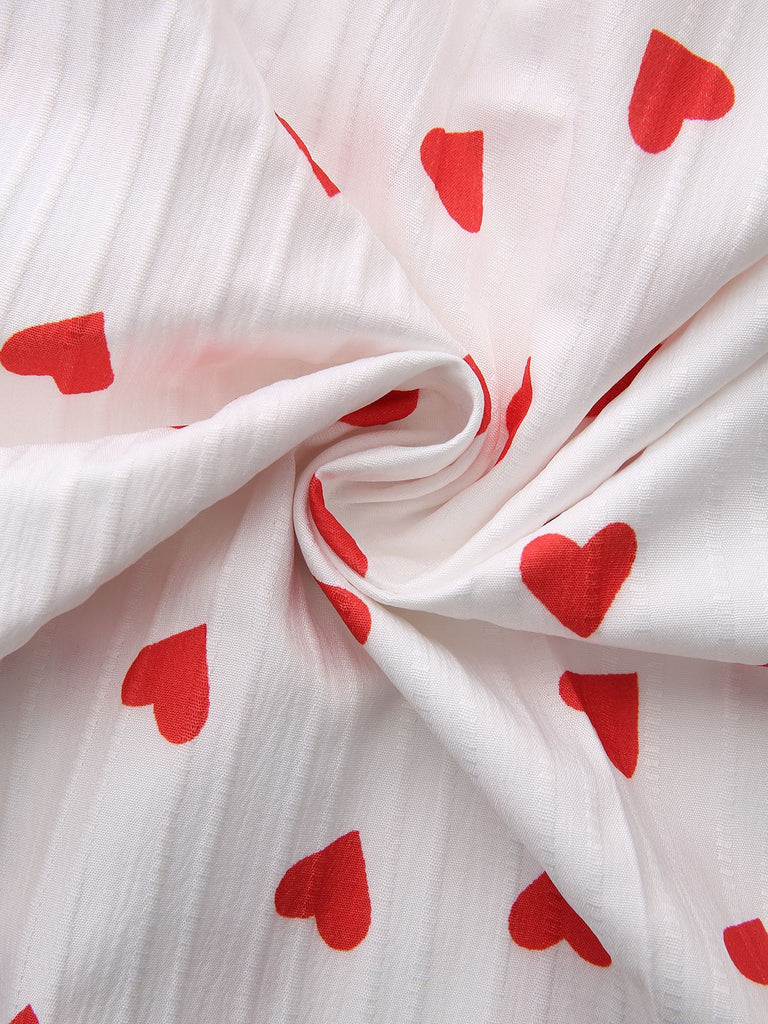 Abito cuore con scollo a V e schiena scoperta rosso anni '30