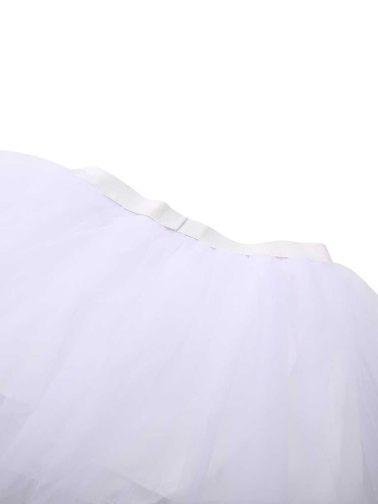 Abito natalizio con fiocco e scollo quadrato con sottoveste anni '70