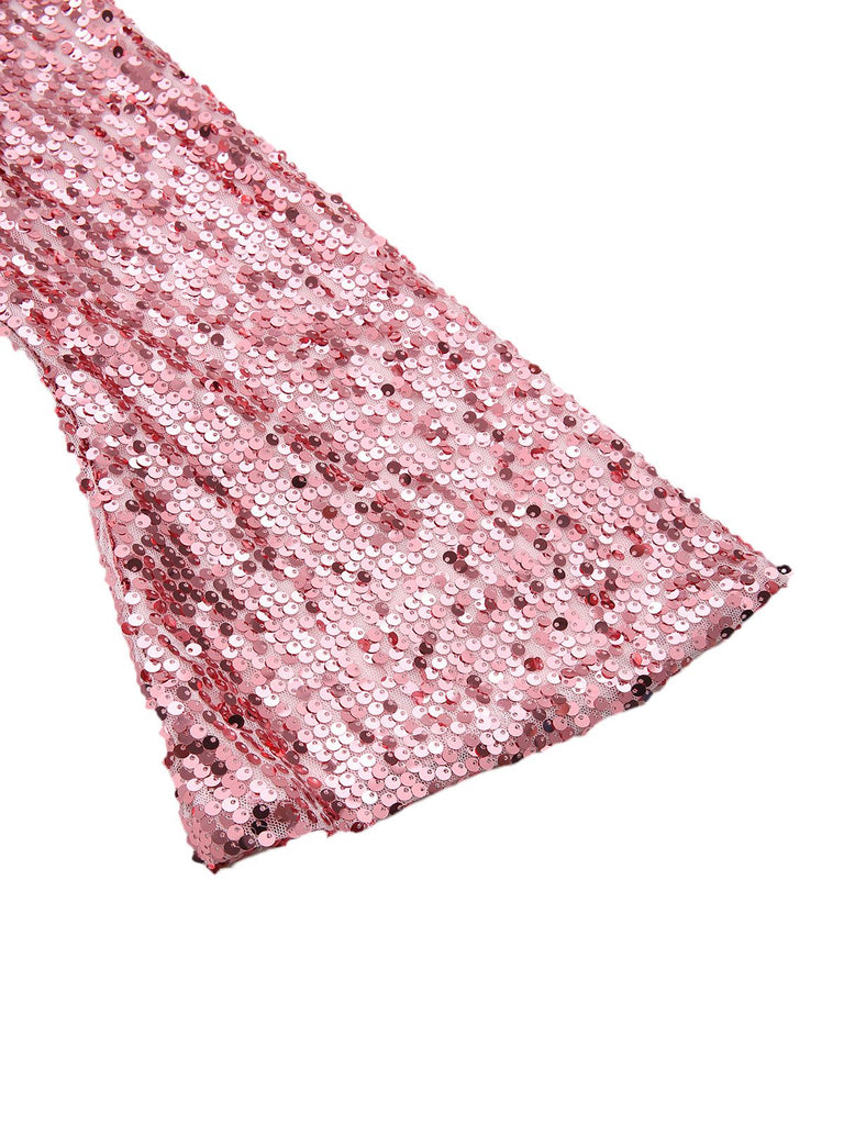 [Prevendita] Abito da discoteca con paillettes e maniche a svasata anni '70