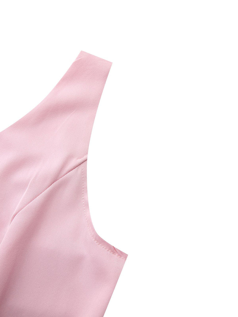 Abito con mantella e revers a tinta unita anni '50