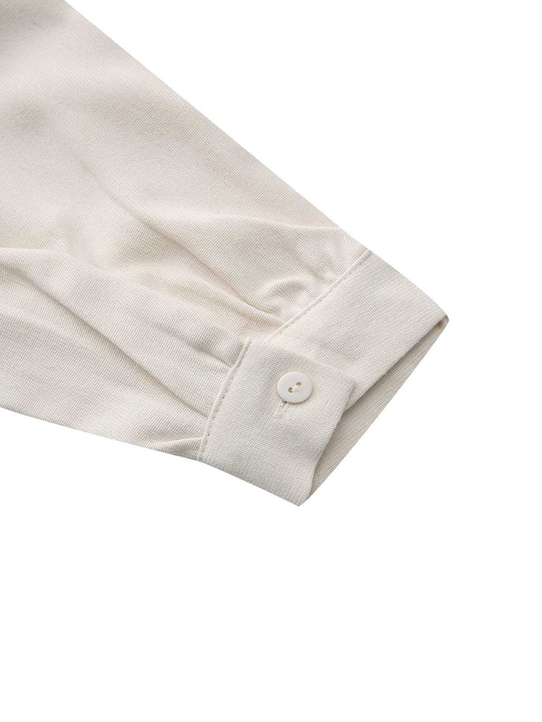 Abito con colletto a balze e bottoni a cuore blu navy anni '80