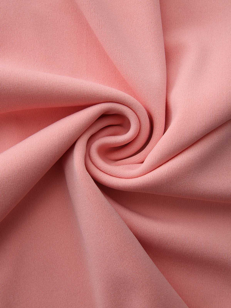 Abito aderente con fiocco color block e scollo tondo anni '60