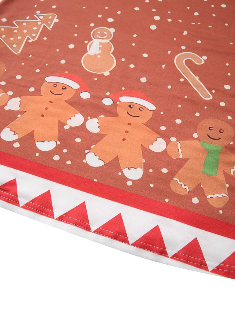 Abito a trapezio con omino di pan di zenzero di Natale anni '60