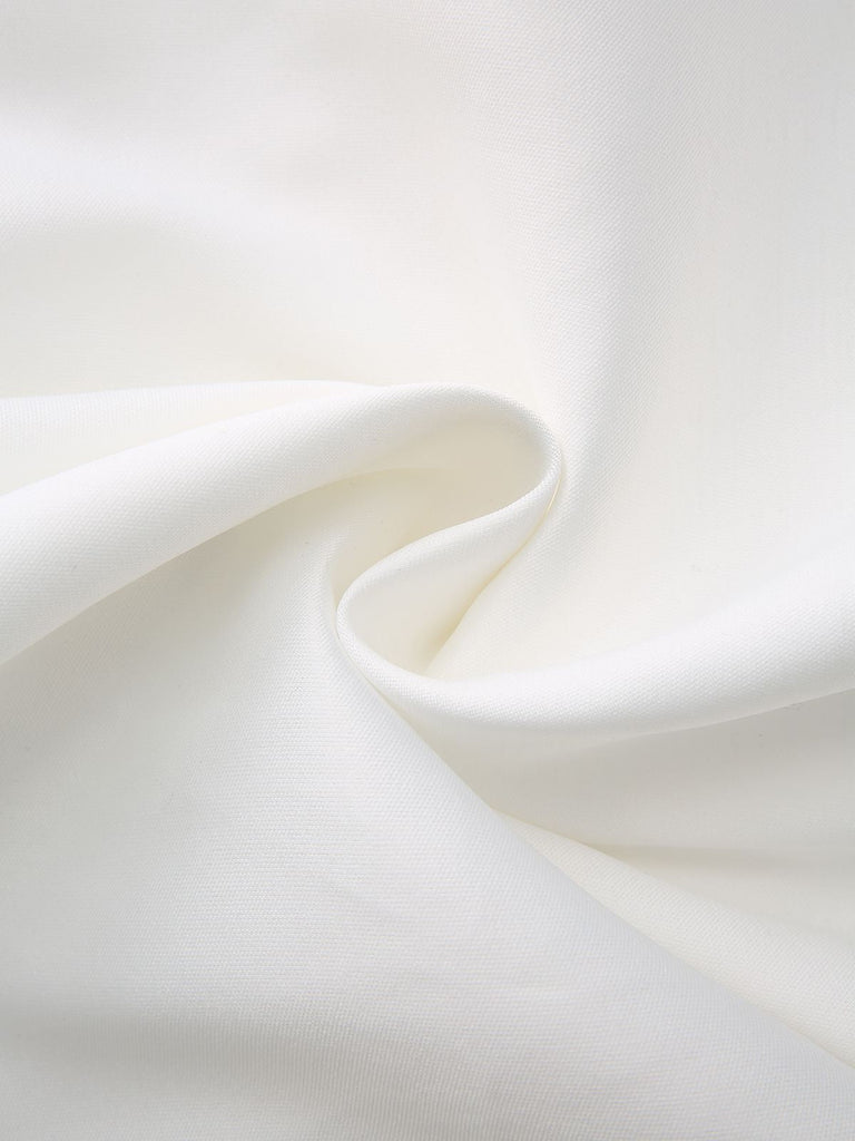 Abito da sera con spalline larghe bianco anni '50