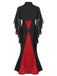 2PCS Abito a sirena e cappotto trasparente Halloween anni '30