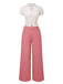 [Prevendita] 2PCS Camicetta tulipano e pantaloni cotone anni '50