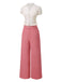 [Prevendita] 2PCS Camicetta tulipano e pantaloni cotone anni '50
