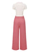 [Prevendita] 2PCS Camicetta tulipano e pantaloni cotone anni '50