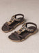 Sandali Bohémien Butterfly Heart con Perline con Strass Flat 11
