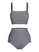 Costumi plaid spalline sottili bianco e nero anni '40