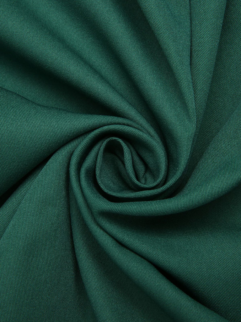 Gonna plissettate tinta unita verde anni '50