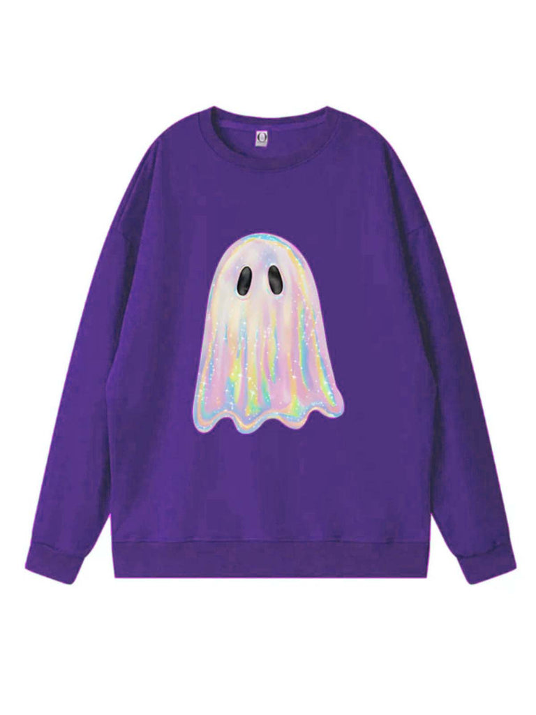 Felpa vintage con fantasma Halloween anni '80
