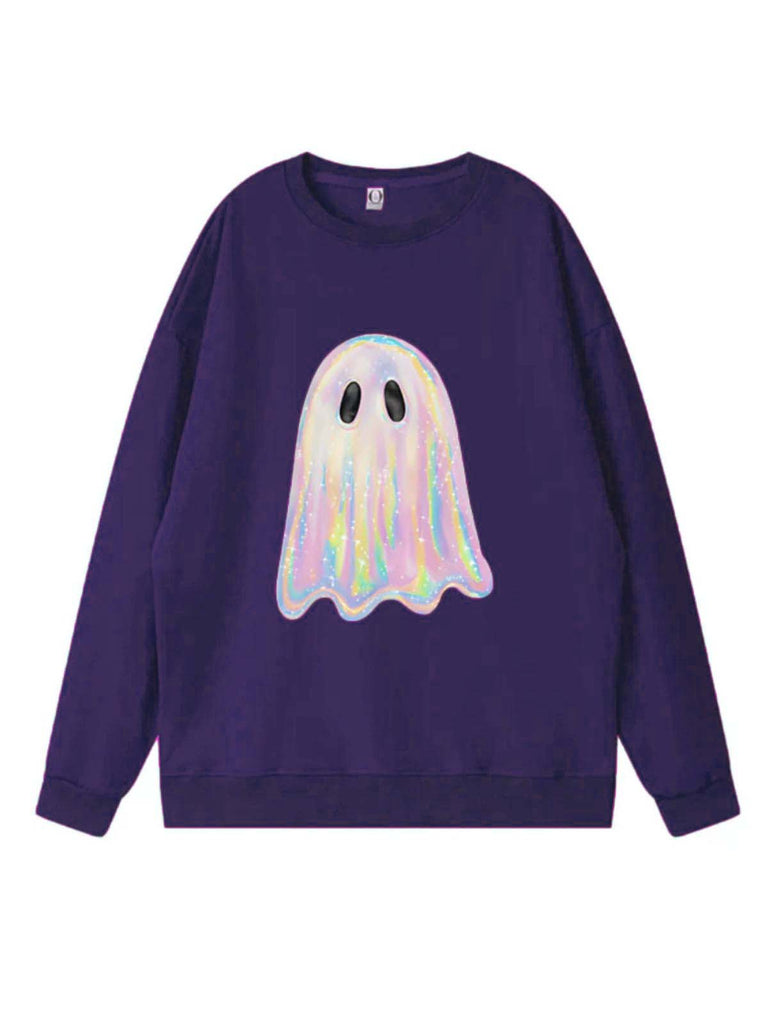 Felpa vintage con fantasma Halloween anni '80