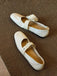 Scarpe Mary Jane Piatte in Ecopelle con Fiori 3D Amovibili 2