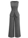 2PCS Top senza maniche e pantaloni a gamba larga anni '40