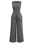 2PCS Top senza maniche e pantaloni a gamba larga anni '40