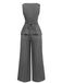 2PCS Top senza maniche e pantaloni a gamba larga anni '40