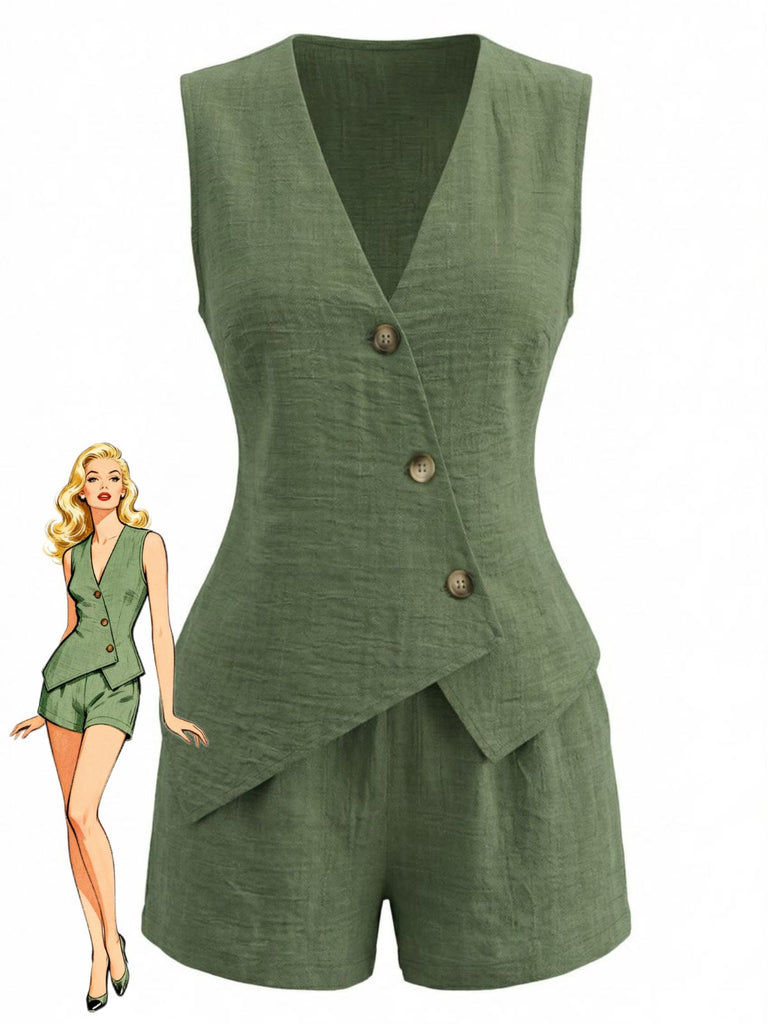 Gilet-Con-Scollo-a-V-e-Allacciaturae-e-Pantaloncini-Anni '40