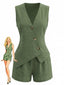 Gilet Con Scollo a V e Allacciaturae e Pantaloncini Anni '40
