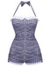 [Pre-Vendita] Costume Intero Rosa a Quadretti Halter con Fiocco Anni '50 14