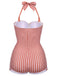 [Pre-Vendita] Costume Intero Rosa a Quadretti Halter con Fiocco Anni '50 6