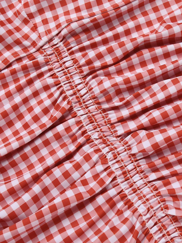 [Pre-Vendita] Costume Intero Rosa a Quadretti Halter con Fiocco Anni '50 9