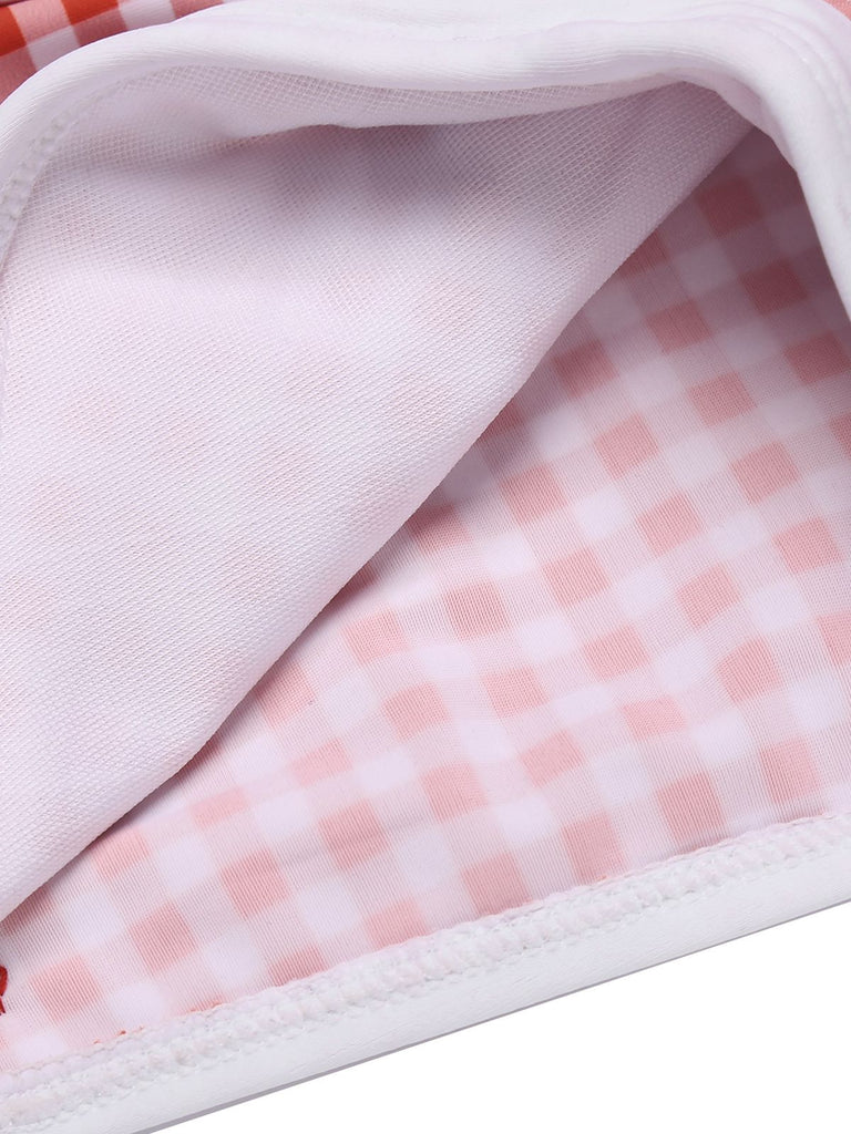 [Pre-Vendita] Costume Intero Rosa a Quadretti Halter con Fiocco Anni '50 11