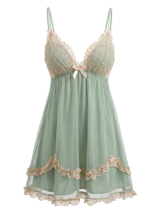 Green 1930s Vintage Retro Nightgown 2