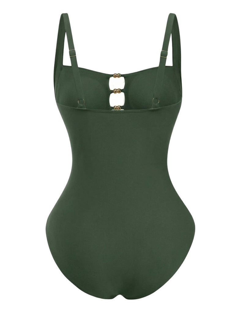Costume Intero Ruched con Taglio Contenitivo Anni '50 3