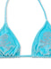 Bikini con teschio e strass in velluto blu anni '80