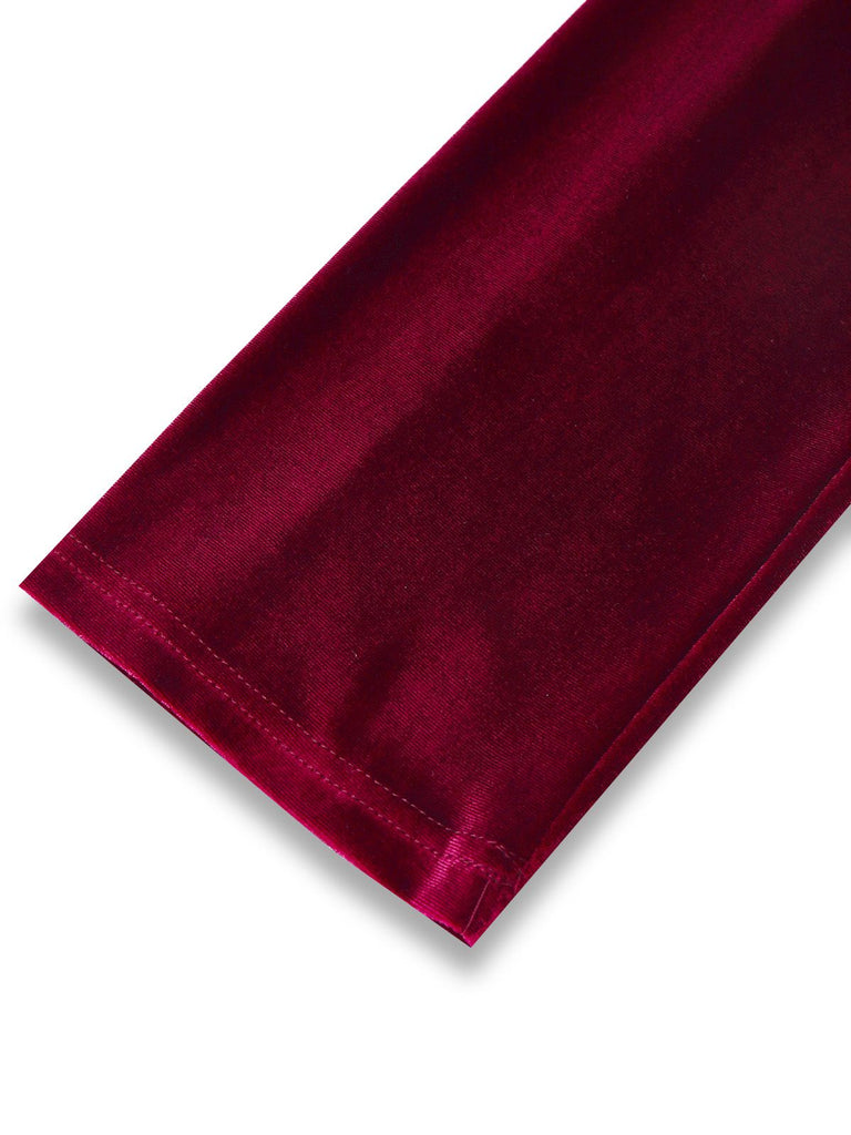 Abito blazer in velluto a maniche lunghe tinta unita anni '60