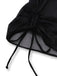 3PCS Nero Bikini con Stampa Vacanze Rete e Copricostume